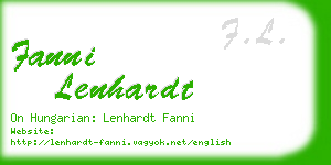 fanni lenhardt business card